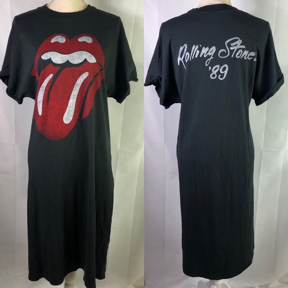 Rolling stones 89 rolled sleeve maxi top Clearance